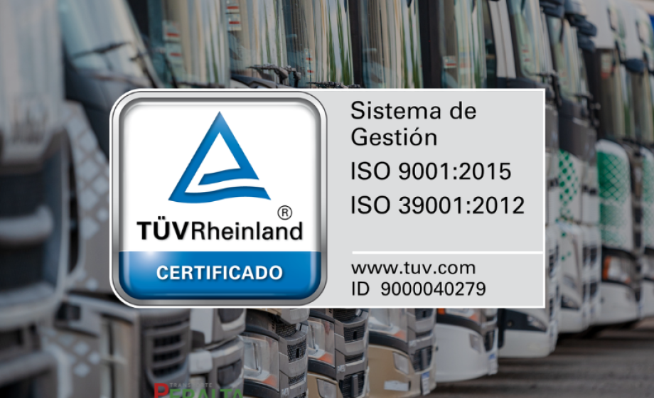 certificación iso transporte peralta